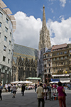 Church scene in old Vienna