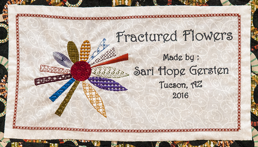 Fractured Flowers Label