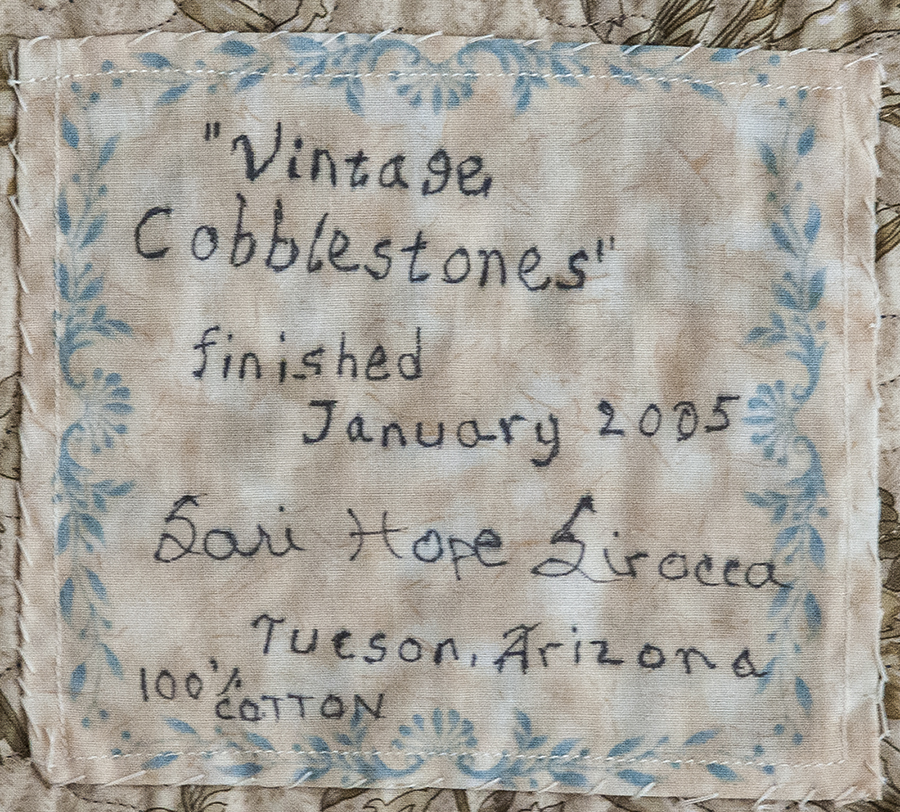 Vintage Cobblestones label